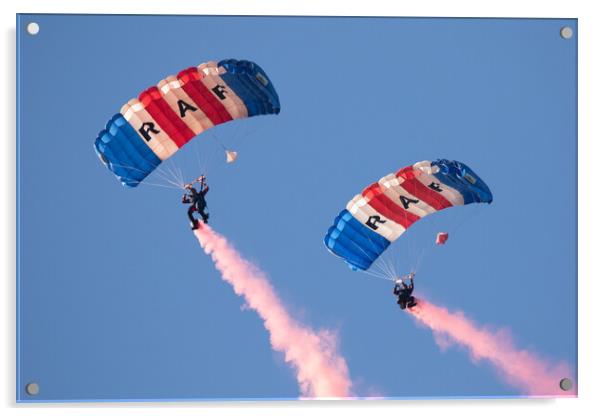Sky RAF Falcons Parachute Display Team Acrylic by J Biggadike
