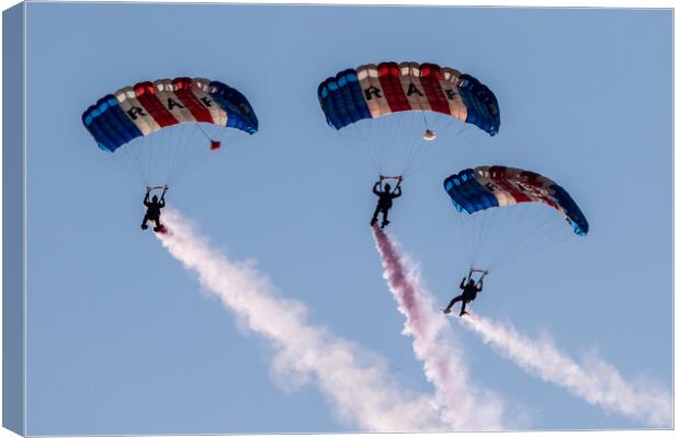 RAF Falcons Parachute Display Team Canvas Print by J Biggadike