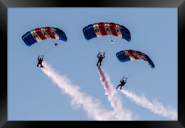 RAF Falcons Parachute Display Team Framed Print by J Biggadike