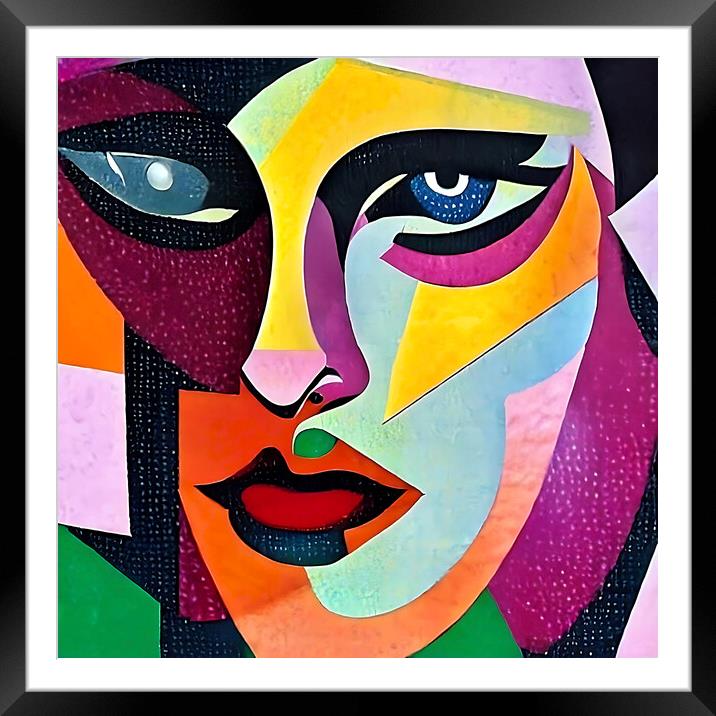 Fragmented Beauty Framed Mounted Print by Luigi Petro