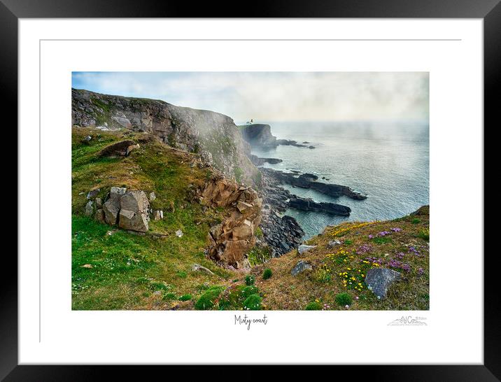 Misty coast. Stoer Head Lighthouse. Framed Mounted Print by JC studios LRPS ARPS