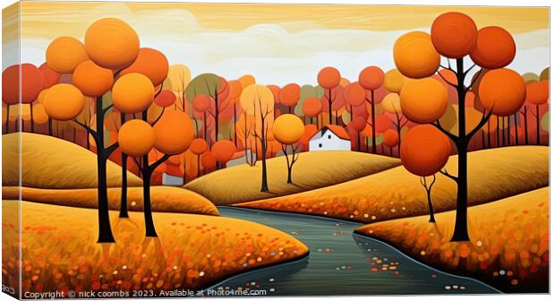 Serene Autumn Landscape Canvas Print by nick coombs
