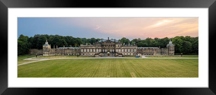 Wentworth Woodhouse Panorama Framed Mounted Print by Apollo Aerial Photography