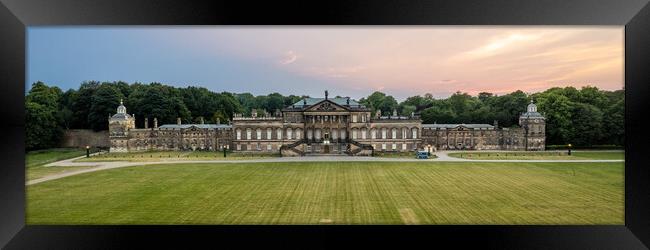 Wentworth Woodhouse Panorama Framed Print by Apollo Aerial Photography