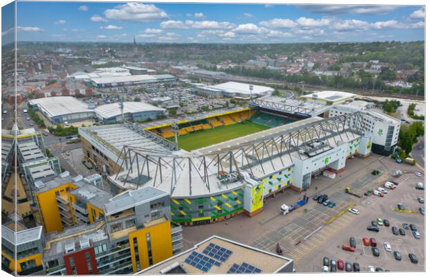 Carrow Road Norwich City Canvas Print by Apollo Aerial Photography