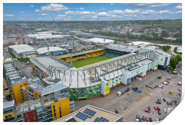 Carrow Road Norwich City Print by Apollo Aerial Photography