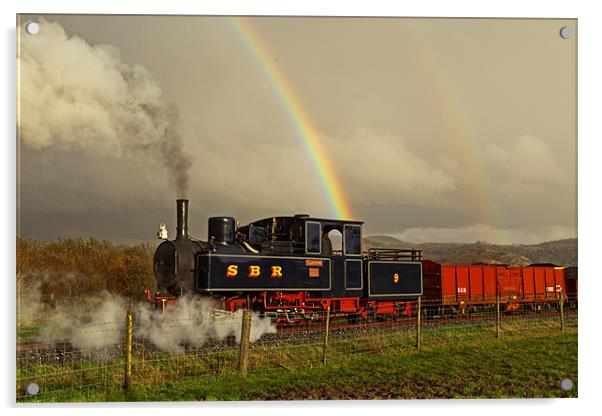 Steam and Double Rainbow Acrylic by Richard Thomas