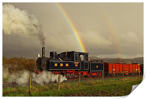 Steam and Double Rainbow Print by Richard Thomas