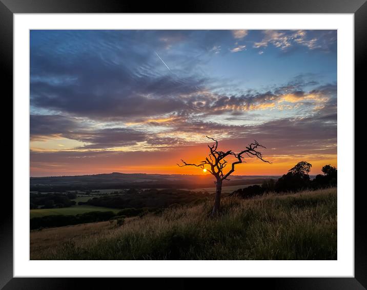 "Enchanting Sunset: A Serene Journey through Natur Framed Mounted Print by Mel RJ Smith