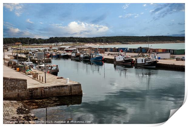 Scenic View of Burghead Harbour Print by Tom McPherson
