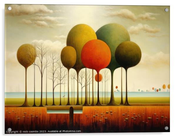Autumnal Glow Acrylic by nick coombs