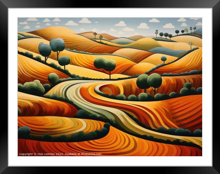 Harvest of Colors Framed Mounted Print by nick coombs
