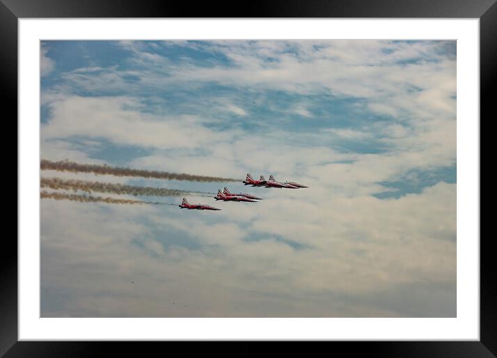 Swiss Air Force - Patroille Suissse Framed Mounted Print by Glen Allen