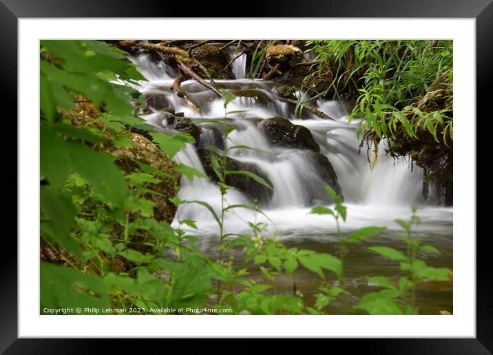 Gov-Dodge-Waterfall 12A Framed Mounted Print by Philip Lehman