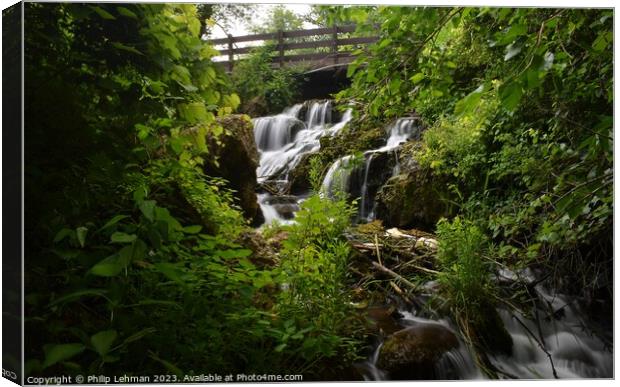 Gov-Dodge-Waterfall 16A Canvas Print by Philip Lehman