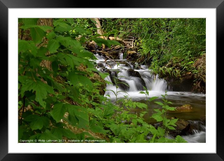 Gov-Dodge-Waterfall 11A Framed Mounted Print by Philip Lehman