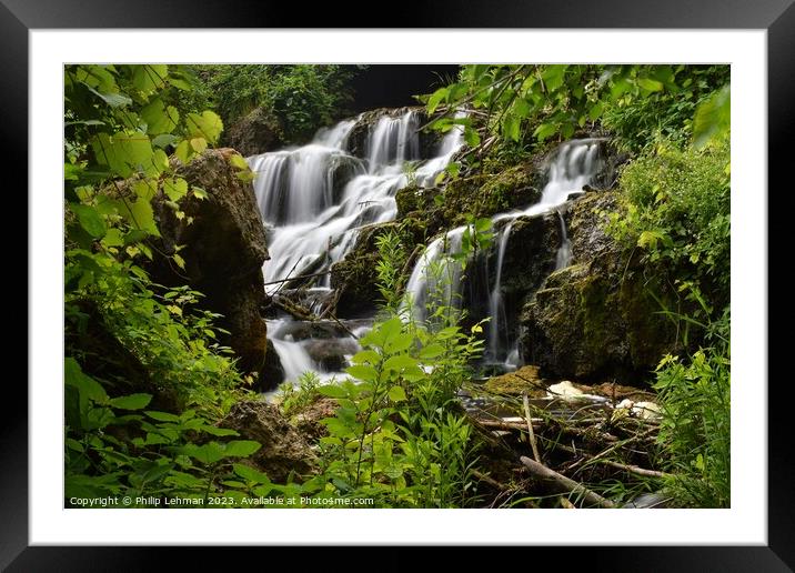 Gov-Dodge-Waterfall 18A Framed Mounted Print by Philip Lehman
