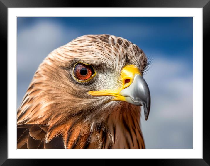 The Red Kite Framed Mounted Print by Steve Smith