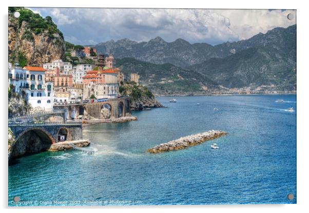 Amalfi Italy Acrylic by Diana Mower
