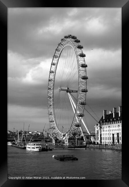 London's Iconic Ferris Wheel Framed Print by Aidan Moran