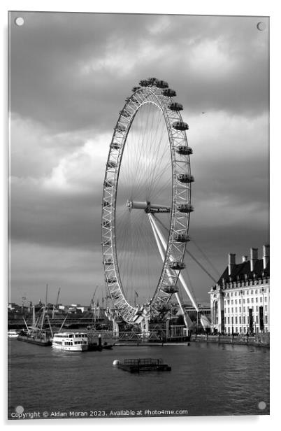 London's Iconic Ferris Wheel Acrylic by Aidan Moran