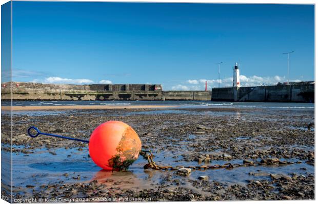 Low Tide in Anstruther Harbour Canvas Print by Kasia Design