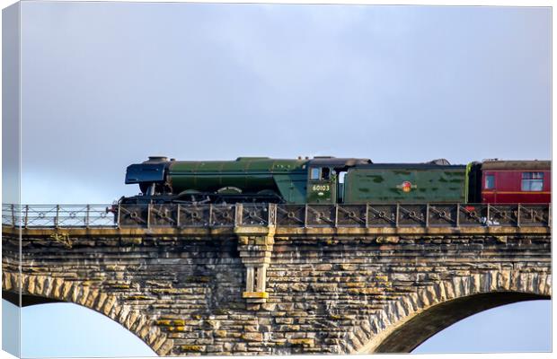 Flying Scotsman on Liskeard Viaduct Canvas Print by Oxon Images