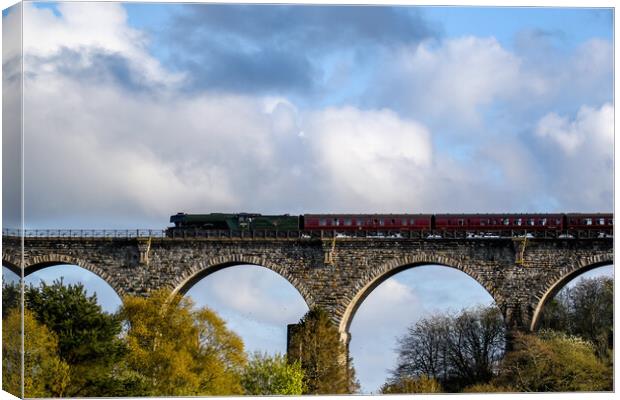 Flying Scotsman over Liskeard viaduct Canvas Print by Oxon Images