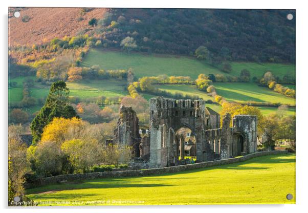 Llanthony Priory, Black Mountains, Monmouthshire,  Acrylic by Justin Foulkes