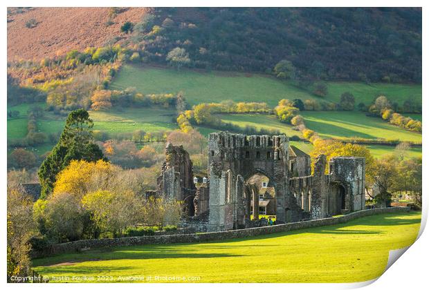 Llanthony Priory, Black Mountains, Monmouthshire,  Print by Justin Foulkes