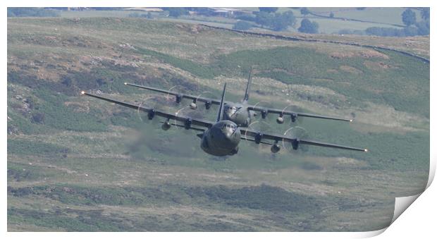 Two RAF Hercules entering the Mach Loop Print by Rory Trappe