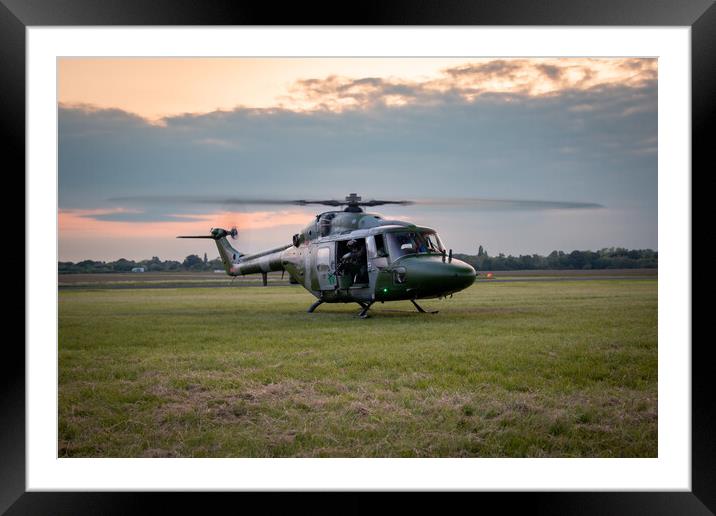 Lynx Mk7 Helicopter Framed Mounted Print by J Biggadike