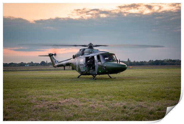 Lynx Mk7 Helicopter Print by J Biggadike