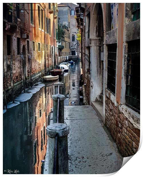 Rustic Venetian Canal Print by Kate Lake