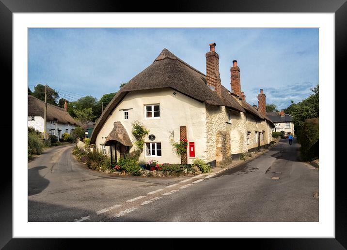 Tranquil Thatched Cottage in Branscombe Framed Mounted Print by Rob Lester