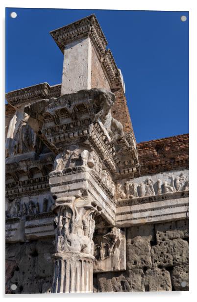 Colonnacce at Forum of Nerva in Rome Acrylic by Artur Bogacki