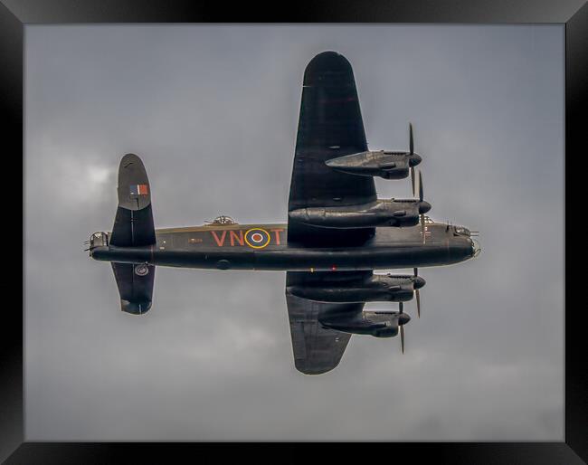 Lancaster Bomber Roar Framed Print by Jonny Gios