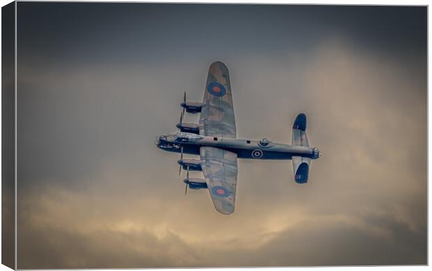 Lancaster Bomber turns back towards  Canvas Print by Jonny Gios