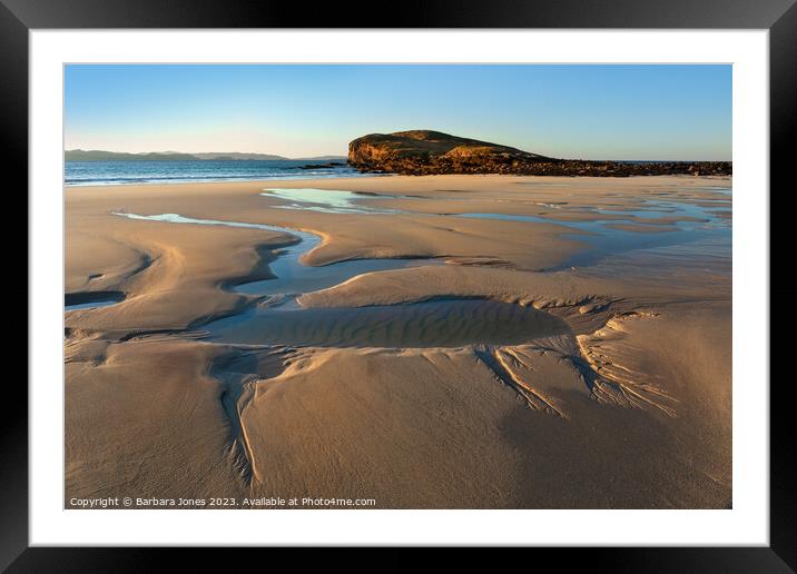 Oldshoremore Beach Sand and Sun NC500 Scotland. Framed Mounted Print by Barbara Jones