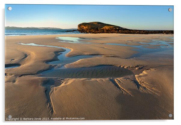 Oldshoremore Beach Sand and Sun NC500 Scotland. Acrylic by Barbara Jones
