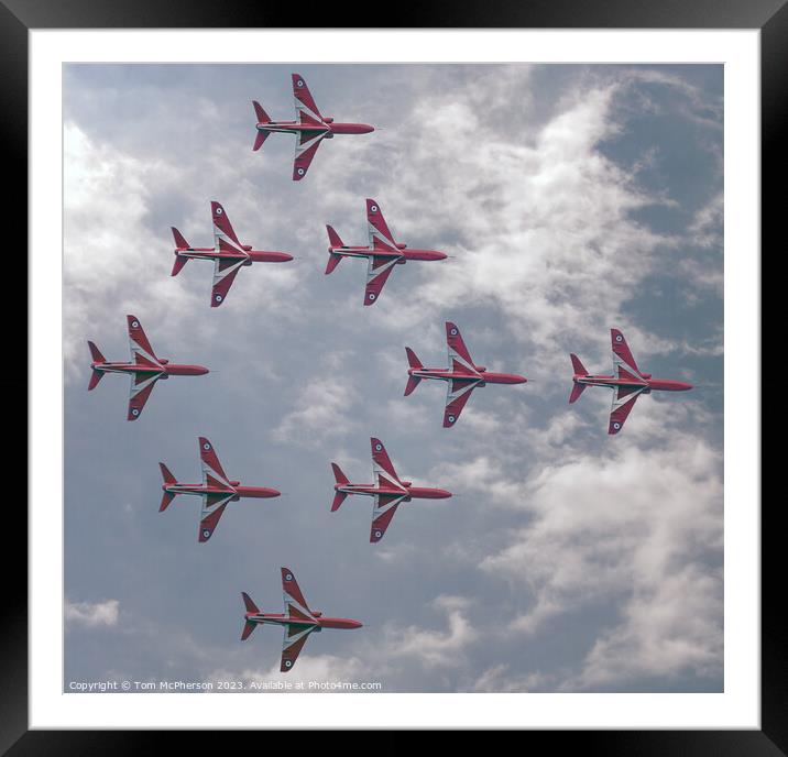 Dazzling Red Arrows Display Framed Mounted Print by Tom McPherson
