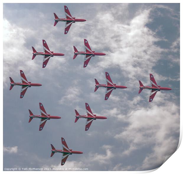 Dazzling Red Arrows Display Print by Tom McPherson