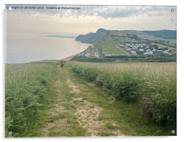 West Bay Dorset Acrylic by Lee Sulsh