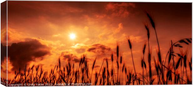 The Beginning of Sunset. Canvas Print by Craig Yates