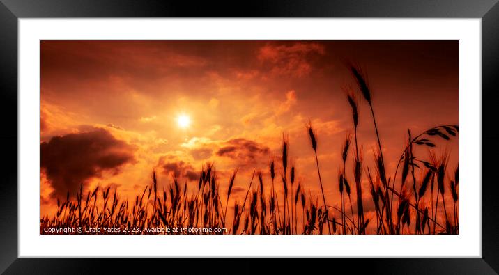 The Beginning of Sunset. Framed Mounted Print by Craig Yates