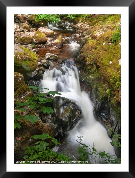 Aira Force Waterfall Framed Mounted Print by David Macdiarmid