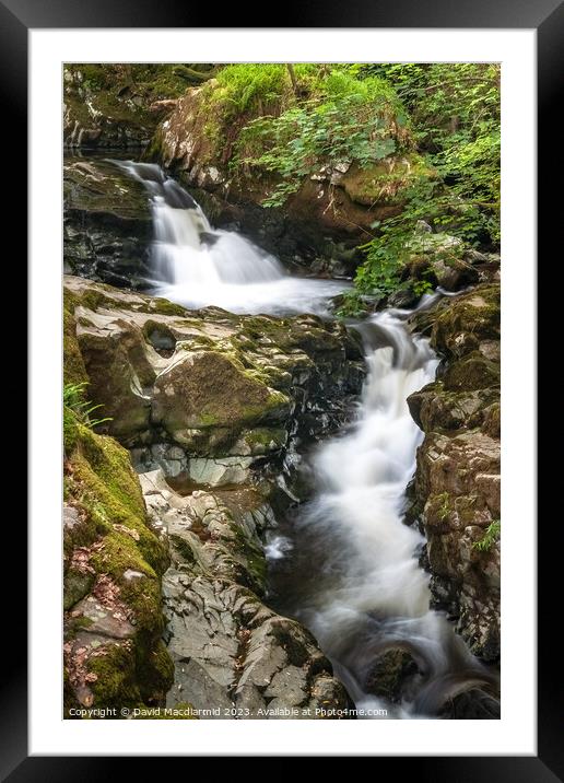 Aira Force Waterfall Framed Mounted Print by David Macdiarmid