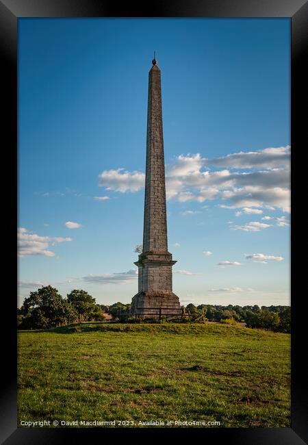Umberslade Obelisk Framed Print by David Macdiarmid