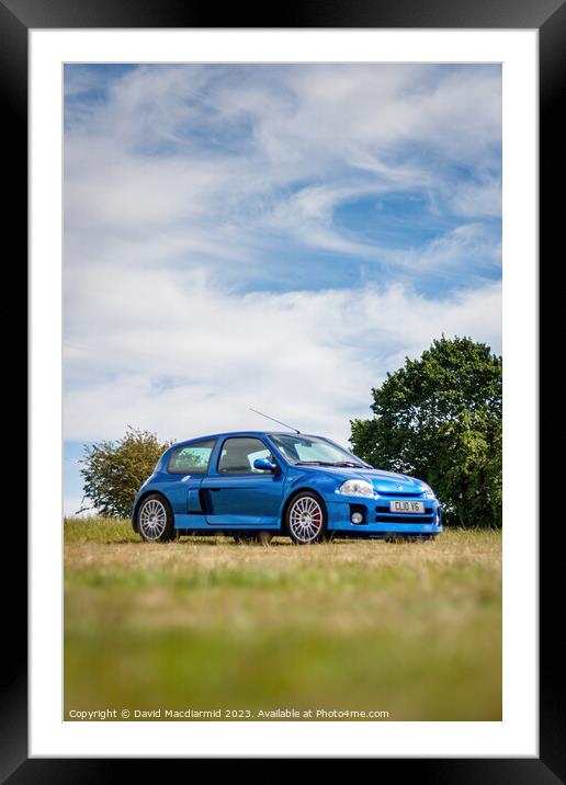 Renault Clio V6 Framed Mounted Print by David Macdiarmid