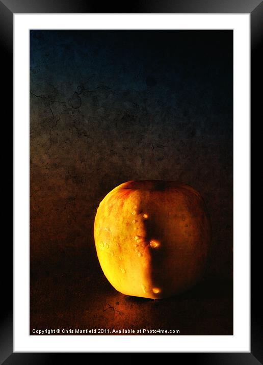 Apple Framed Mounted Print by Chris Manfield